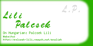 lili palcsek business card